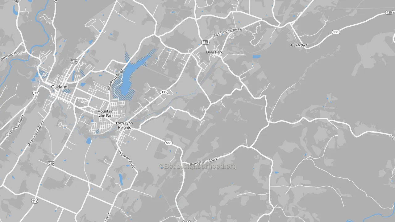 Transit Grade map of Deer Park, MD