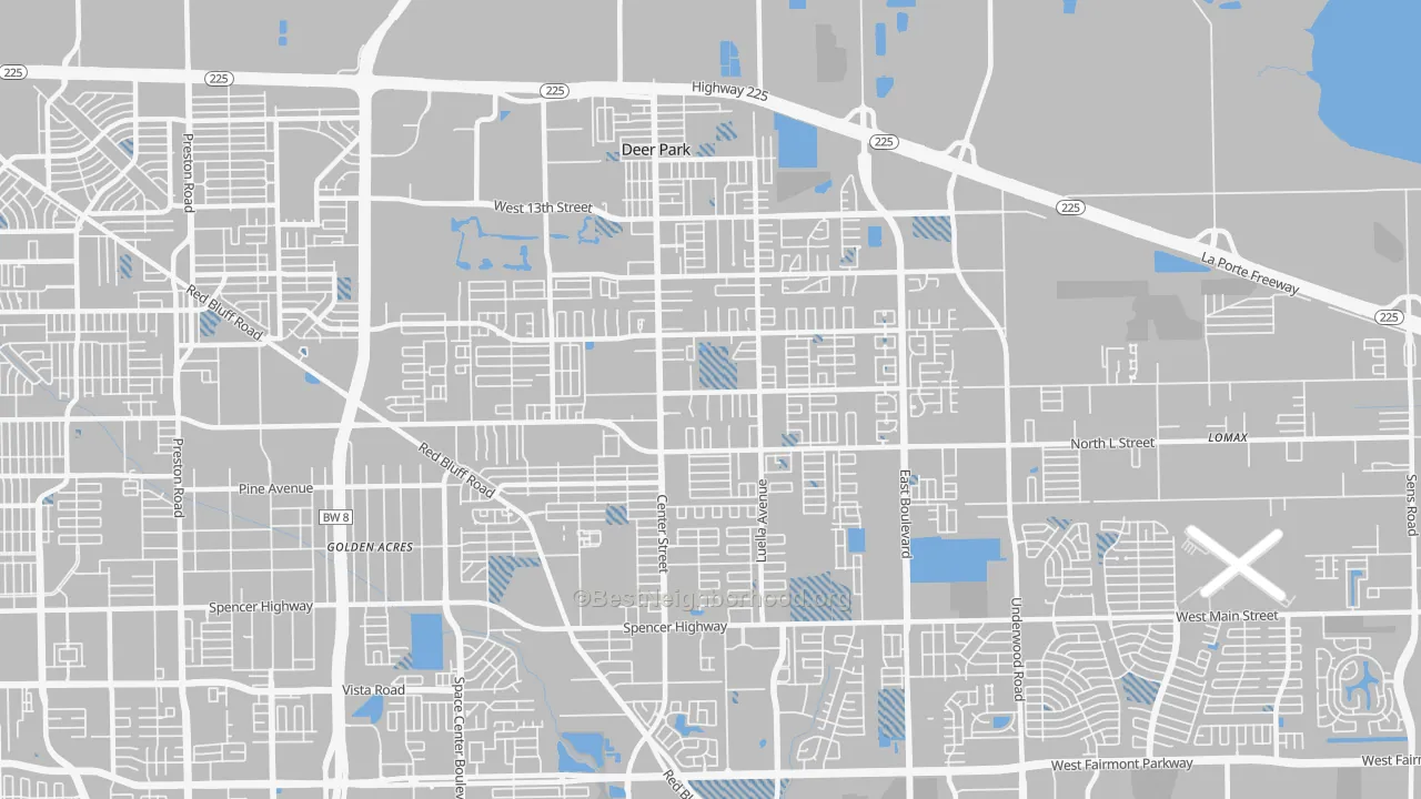 Transit Grade map of Deer Park, TX