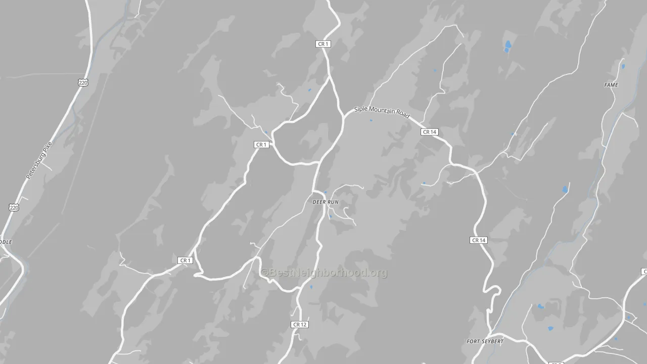 Transit Grade map of Deer Run, WV