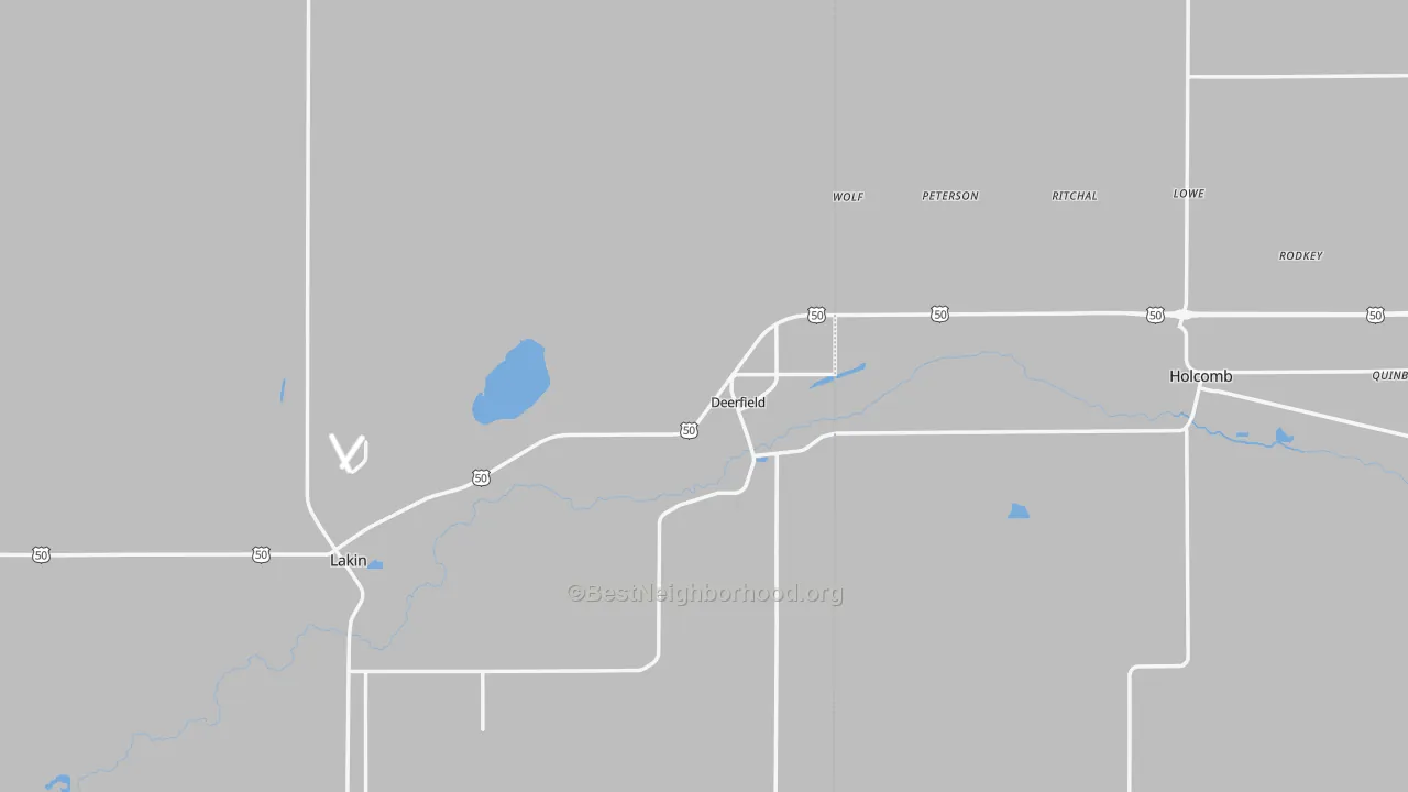 Transit Grade map of Deerfield, KS