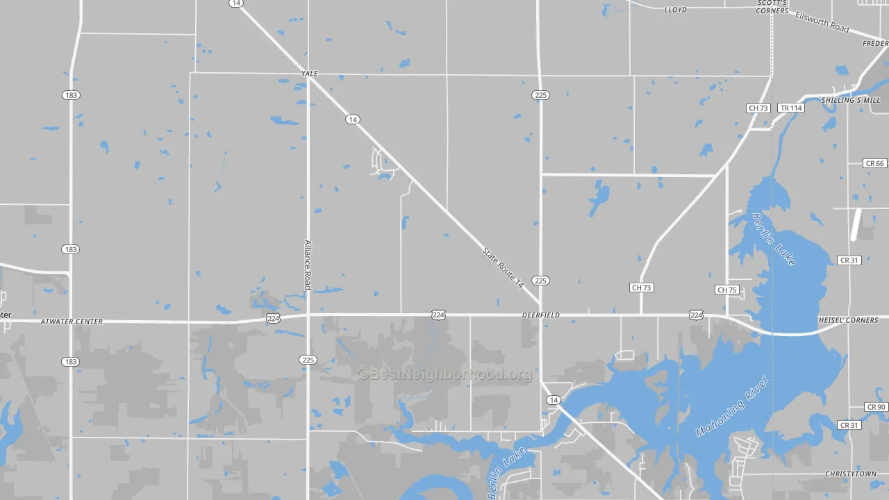 Transit Grade map of Deerfield, OH