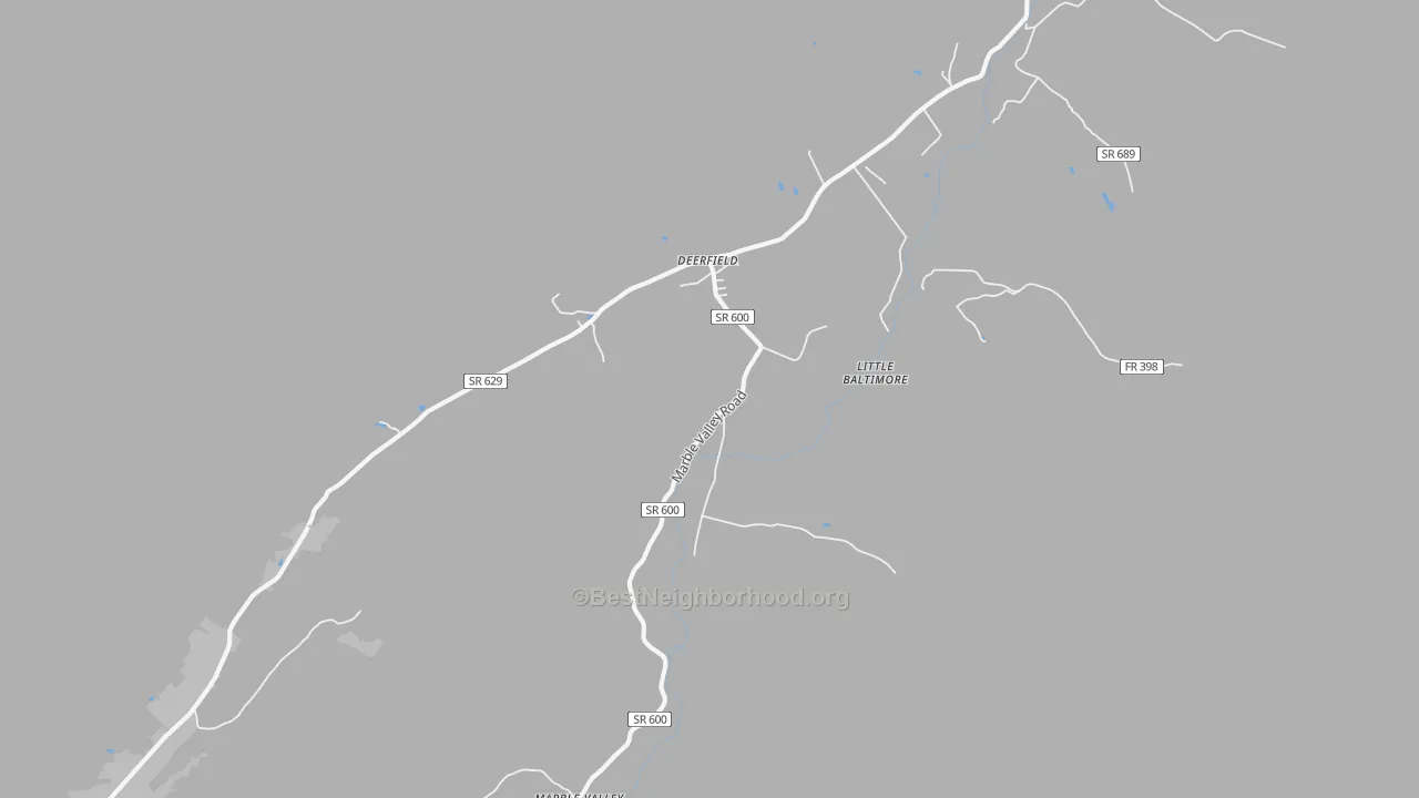 Transit Grade map of Deerfield, VA