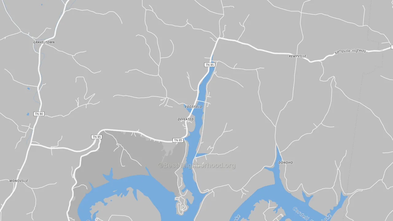 Transit Grade map of Defeated, TN