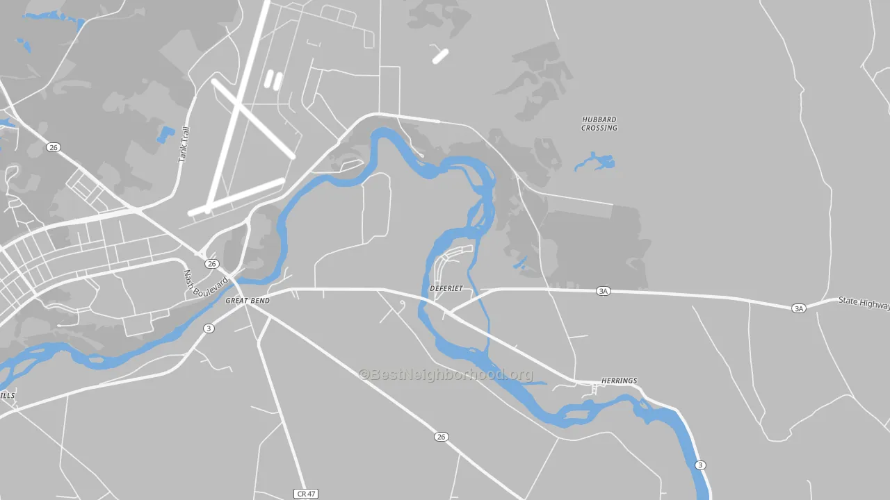 Transit Grade map of Deferiet, NY
