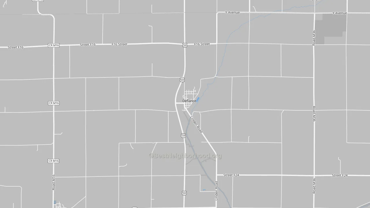 Transit Grade map of Defiance, IA