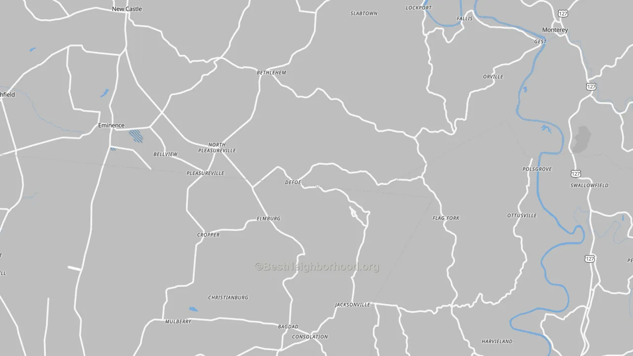 Transit Grade map of DeFoe, KY