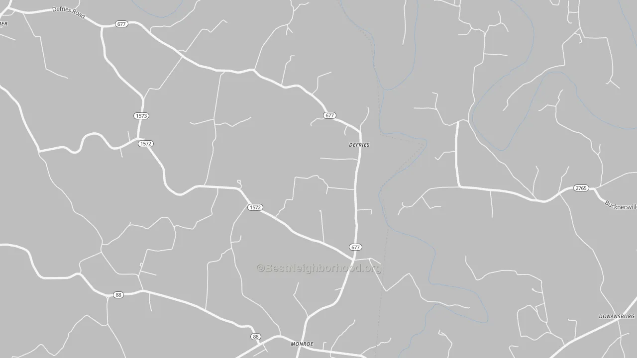 Transit Grade map of Defries, KY