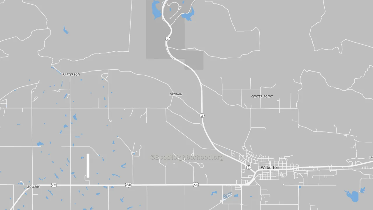 Transit Grade map of Degnan, OK