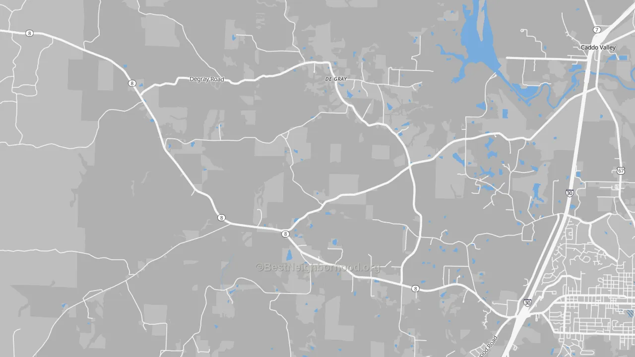 Transit Grade map of DeGray, AR