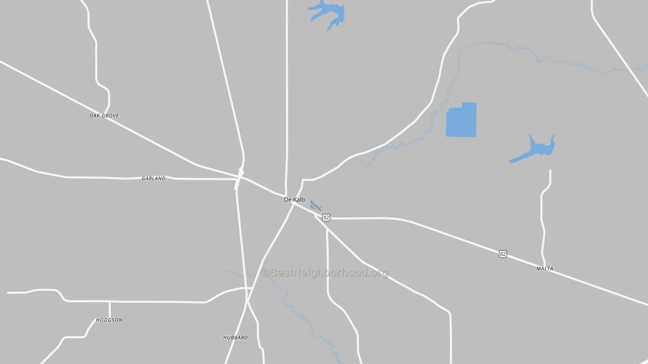 Transit Grade map of DeKalb, TX