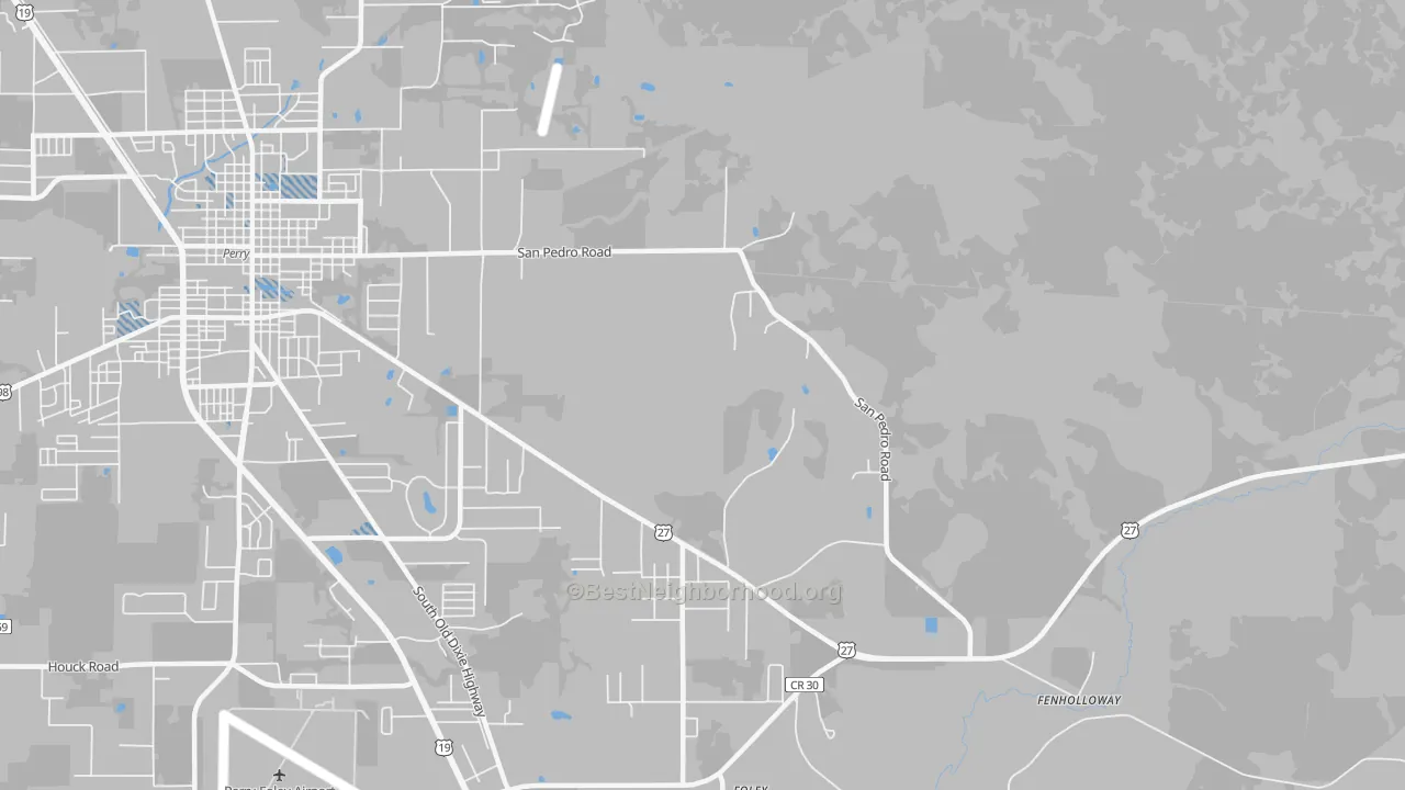 Transit Grade map of Dekle Beach, FL