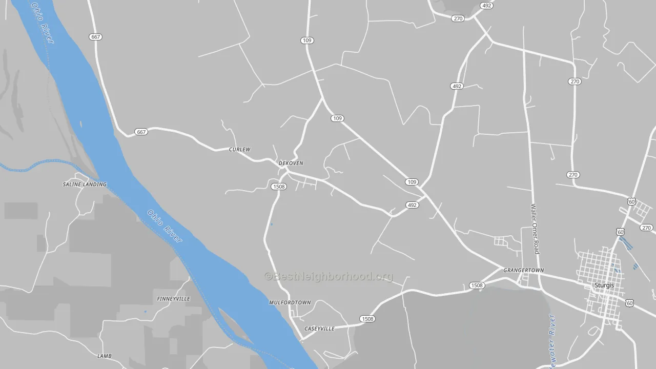 Transit Grade map of DeKoven, KY