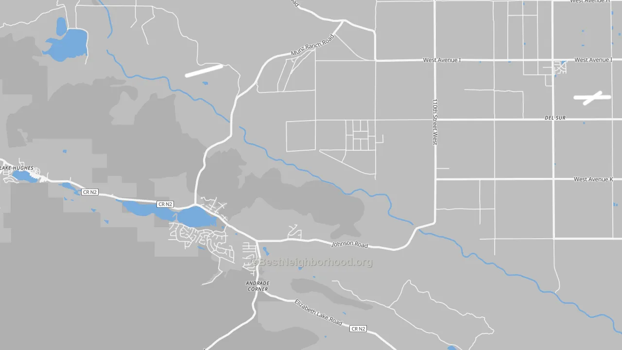 Transit Grade map of Del Sur, CA