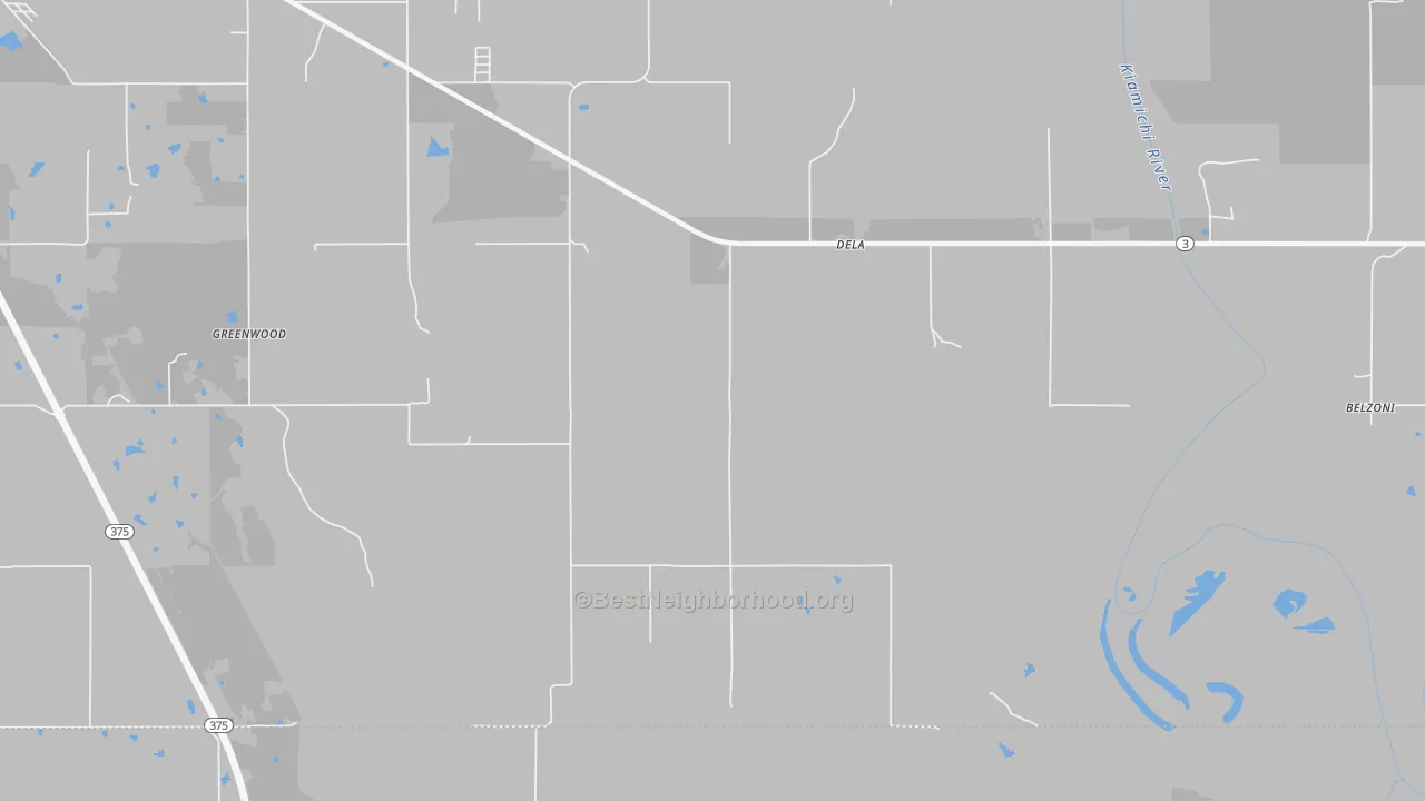 Transit Grade map of Dela, OK