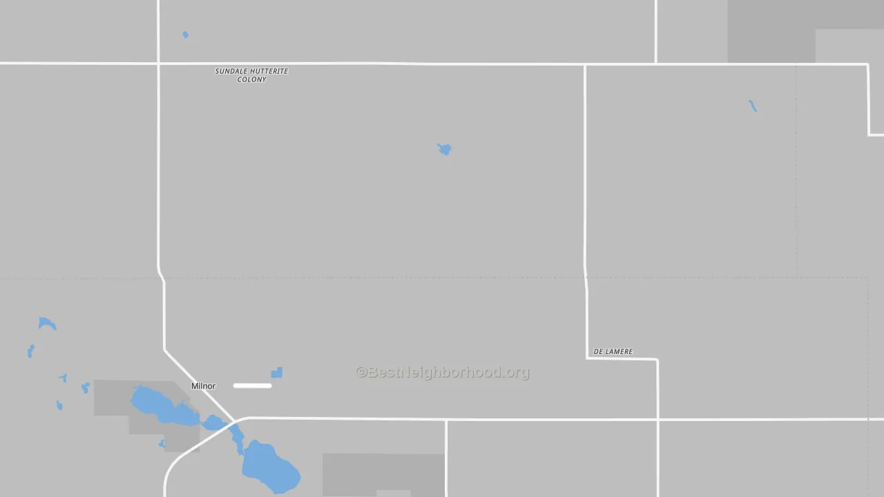 Transit Grade map of DeLamere, ND
