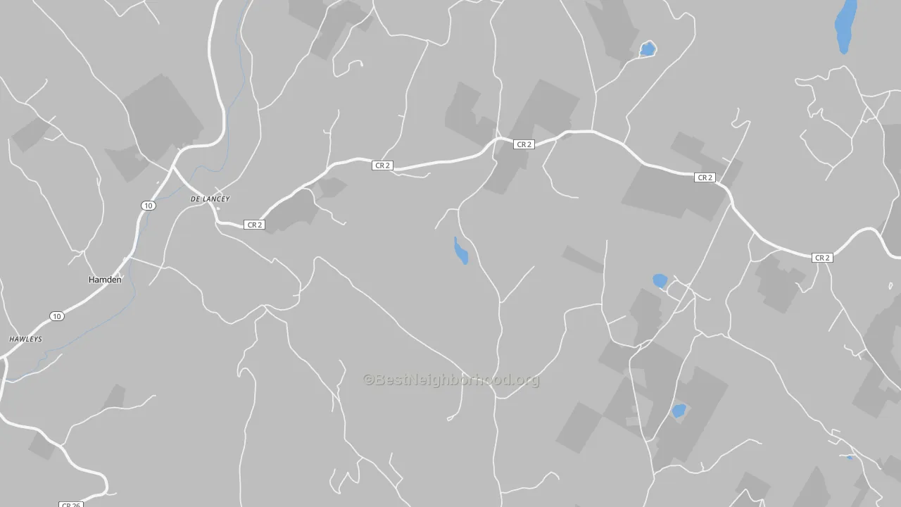Transit Grade map of DeLancey, NY