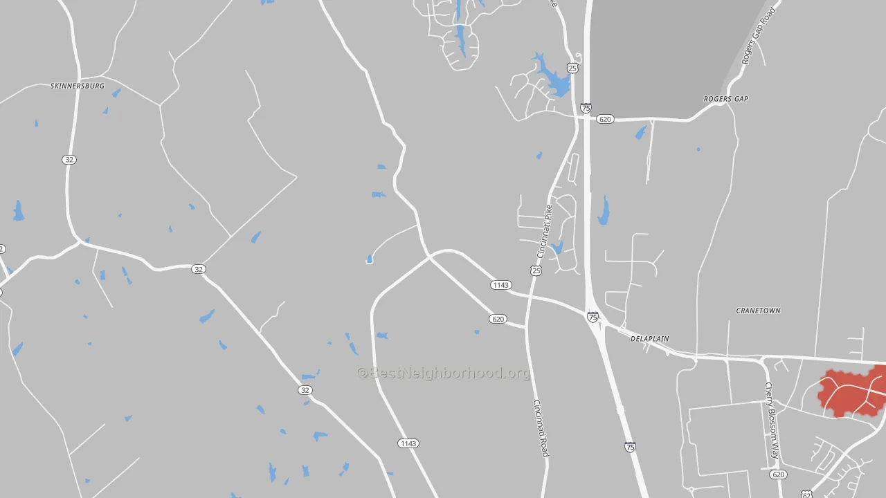 Transit Grade map of Delaplain, KY