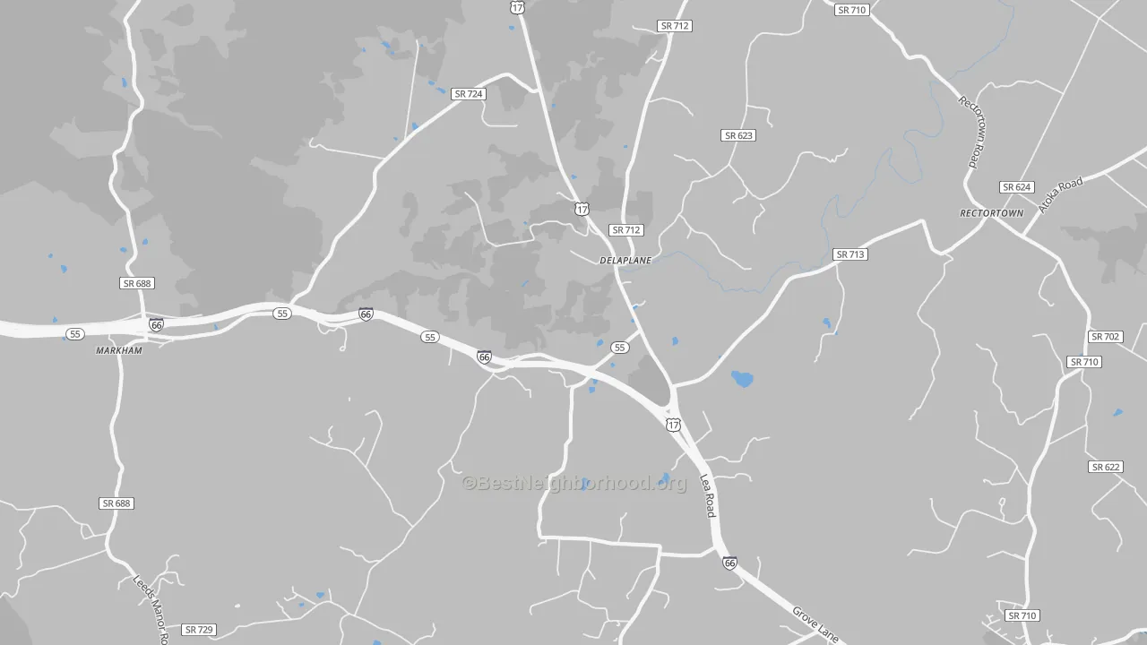 Transit Grade map of Delaplane, VA