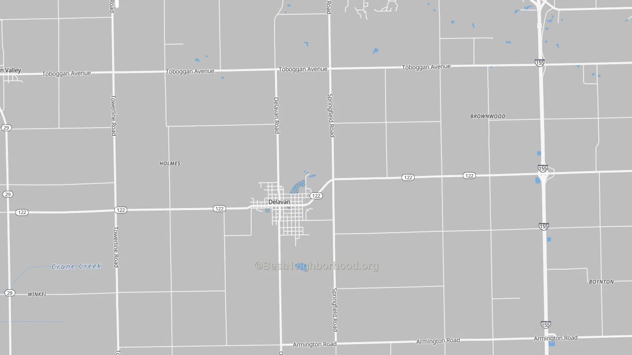 Transit Grade map of Delavan, IL