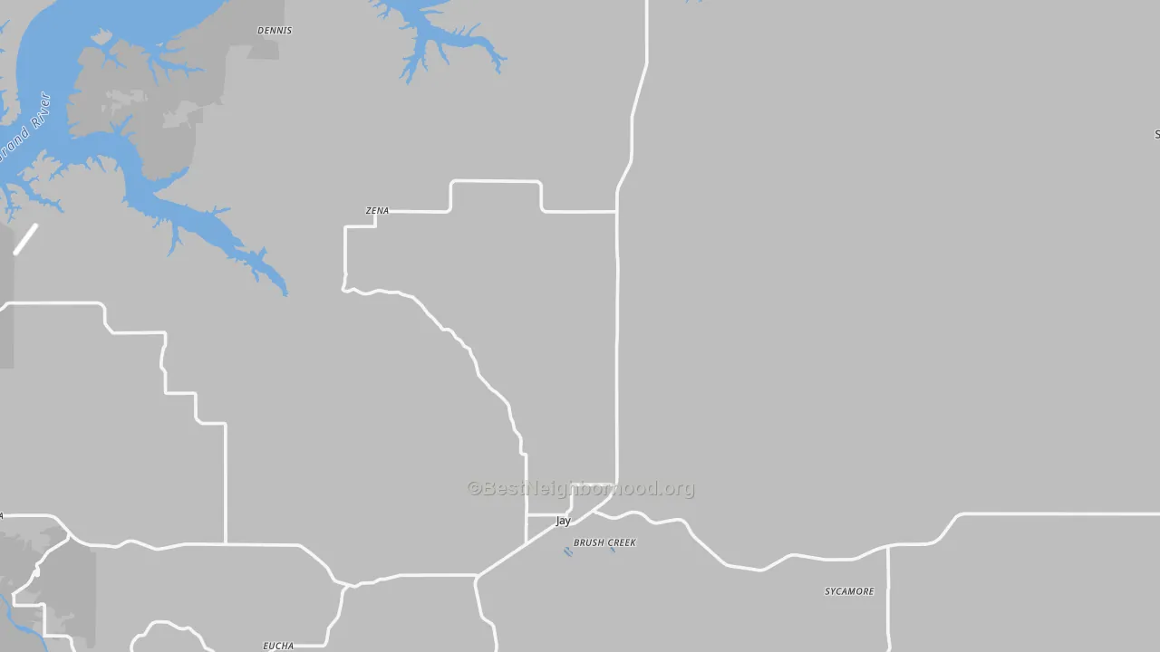 Transit Grade map of Delaware County, OK