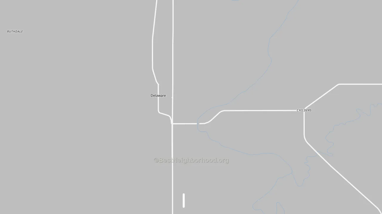 Transit Grade map of Delaware, OK
