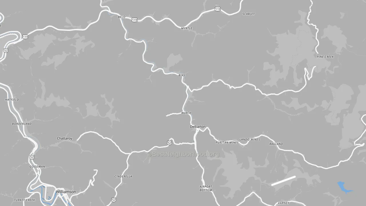 Transit Grade map of Delbarton, WV