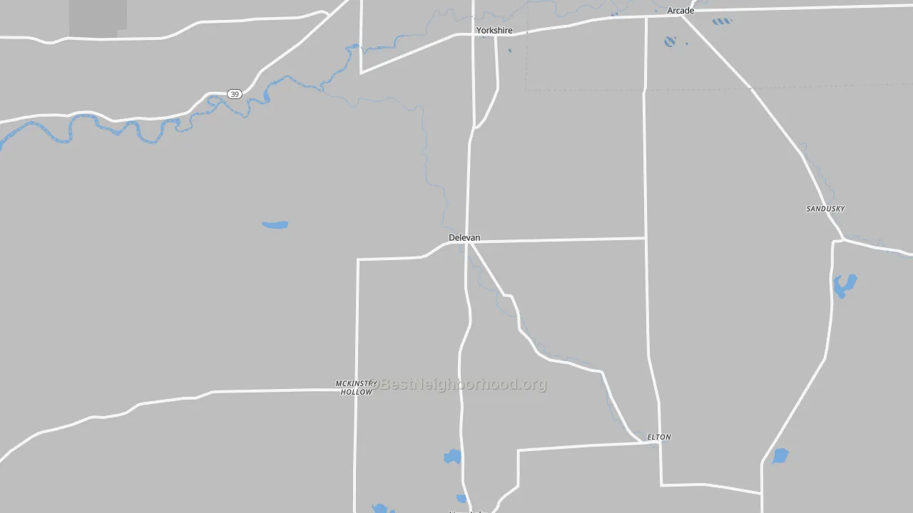 Transit Grade map of DeLevan, NY