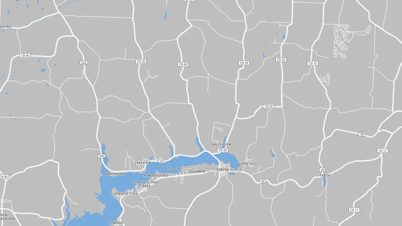Transit Grade map of Dellroy, OH