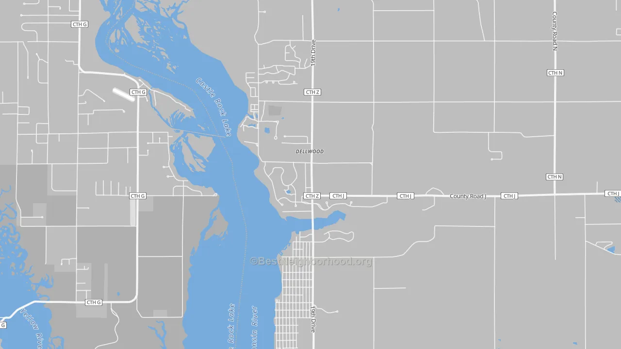 Transit Grade map of Dellwood, WI