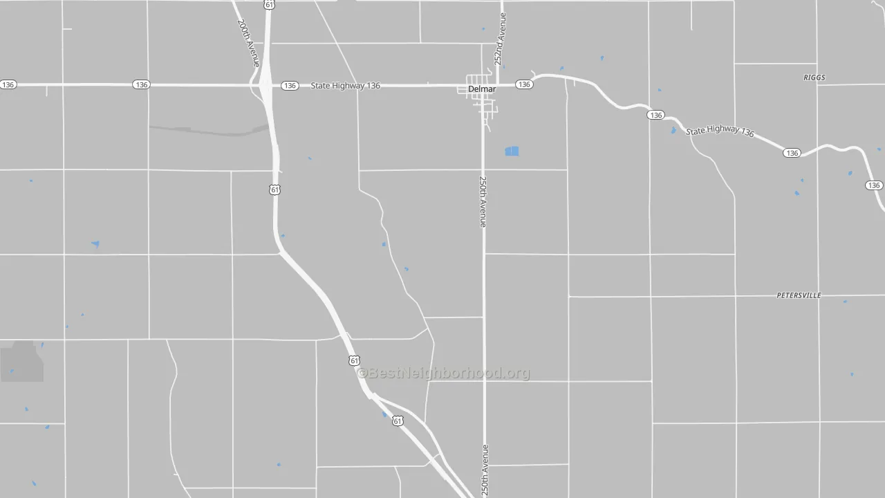 Transit Grade map of Delmar, IA