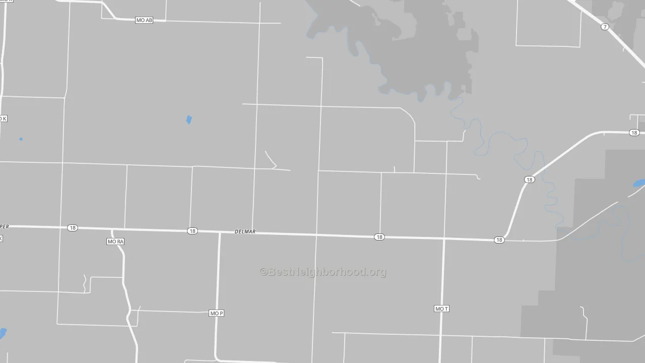 Transit Grade map of Delmar, MO