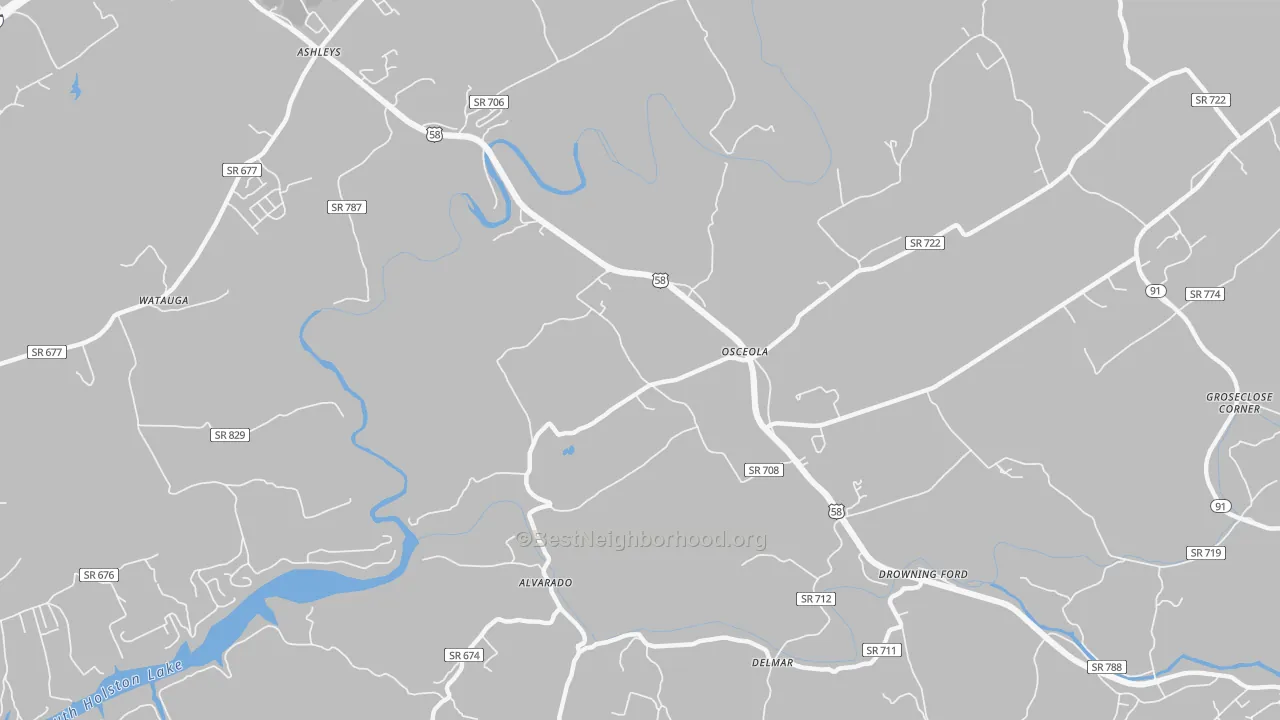 Transit Grade map of Delmar, VA