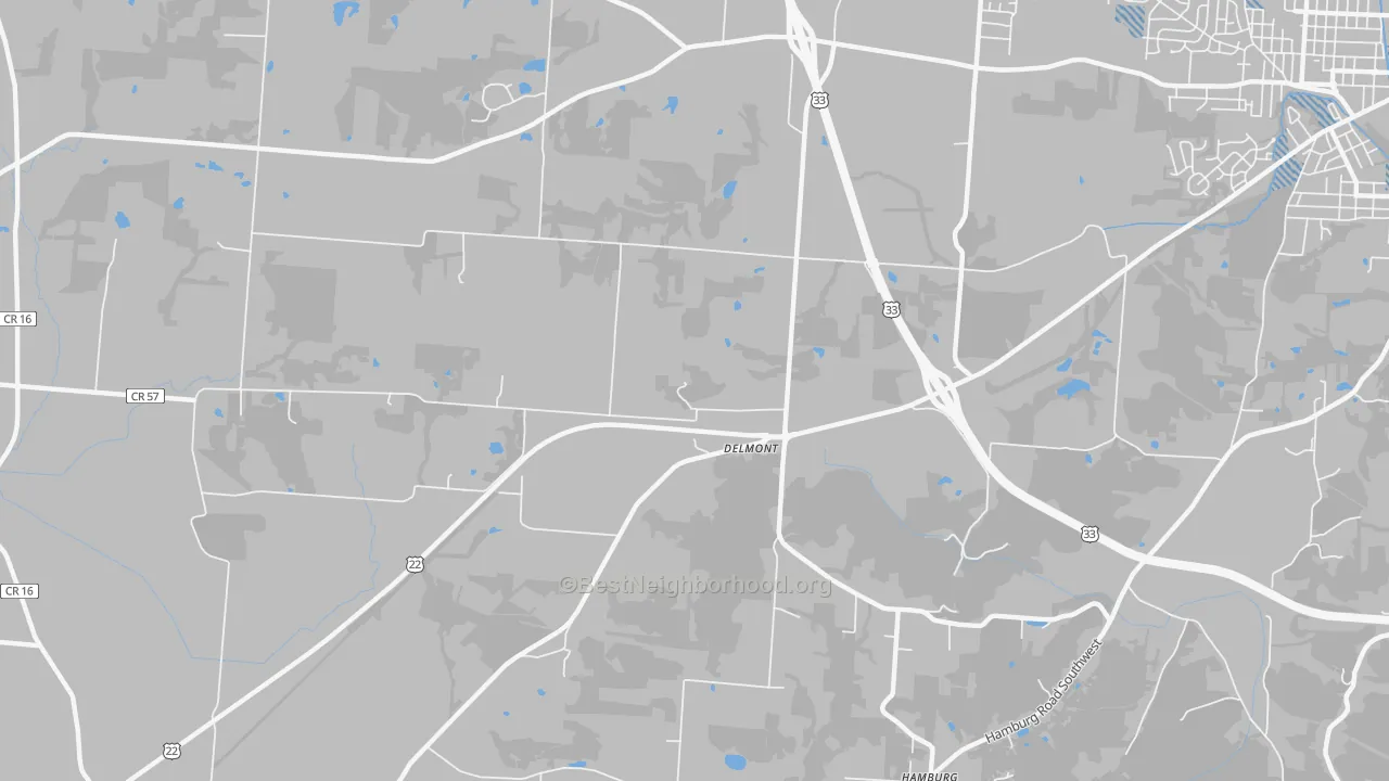 Transit Grade map of Delmont, OH