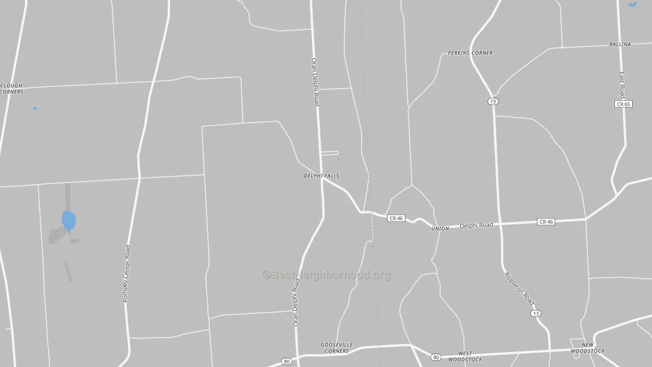Transit Grade map of Delphi Falls, NY