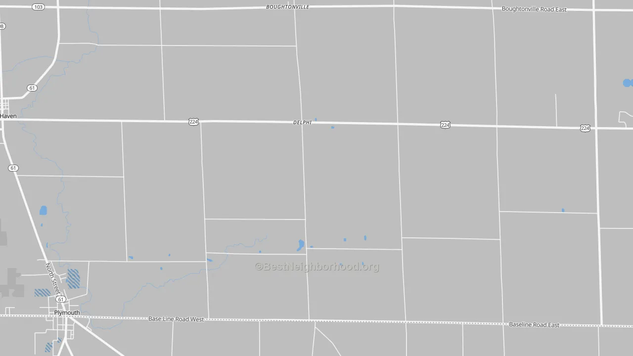 Transit Grade map of Delphi, OH