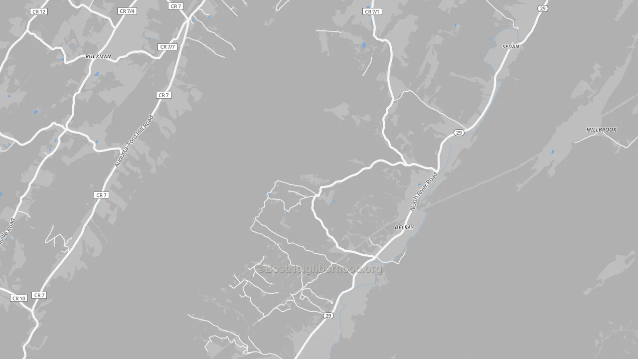 Transit Grade map of Delray, WV