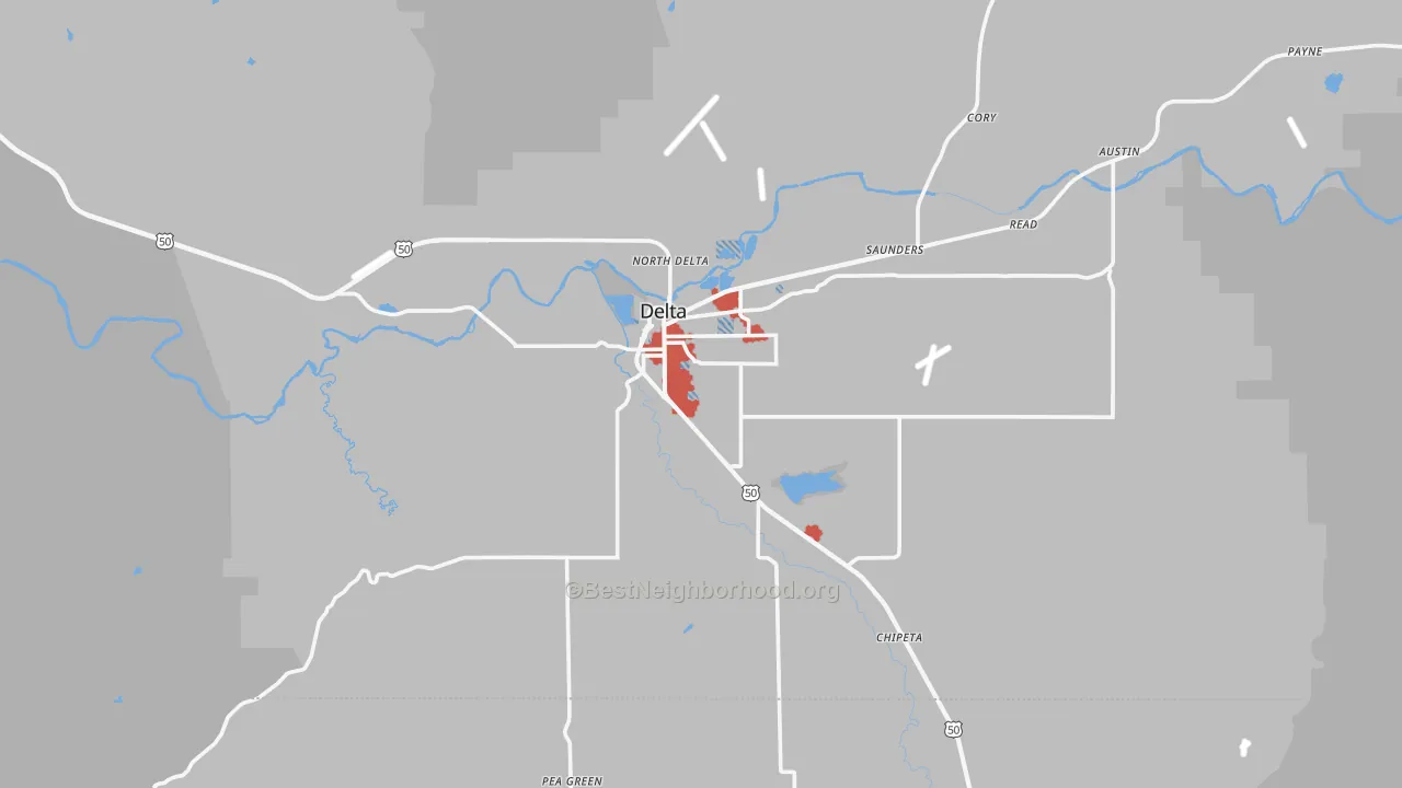 Transit Grade map of Delta, CO