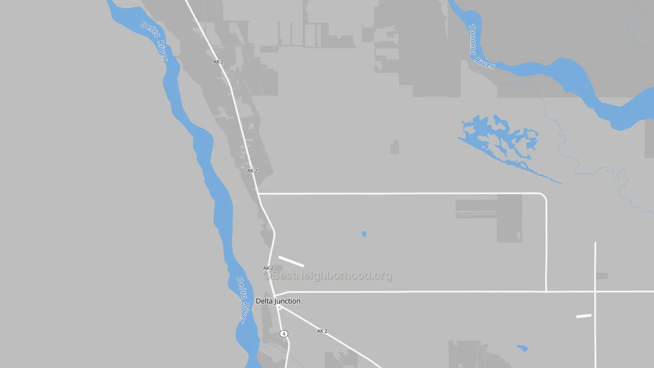 Transit Grade map of Delta Junction, AK