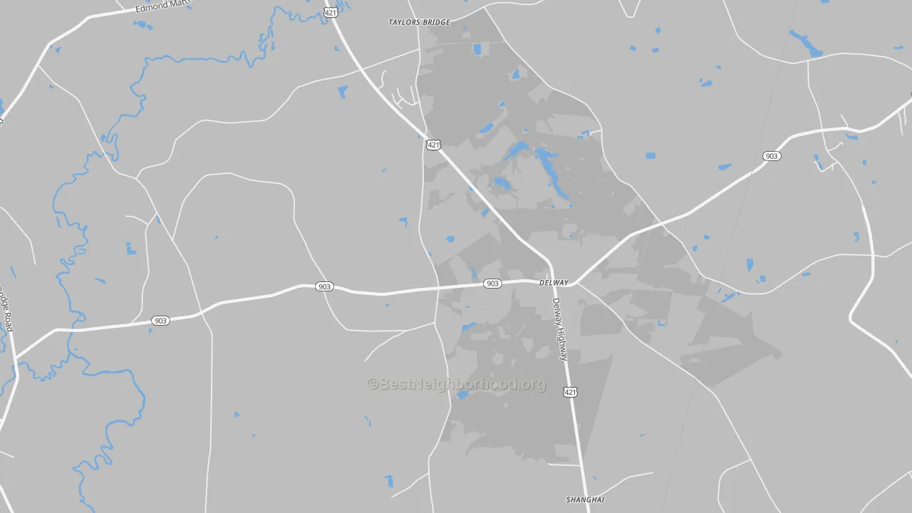 Transit Grade map of Delway, NC