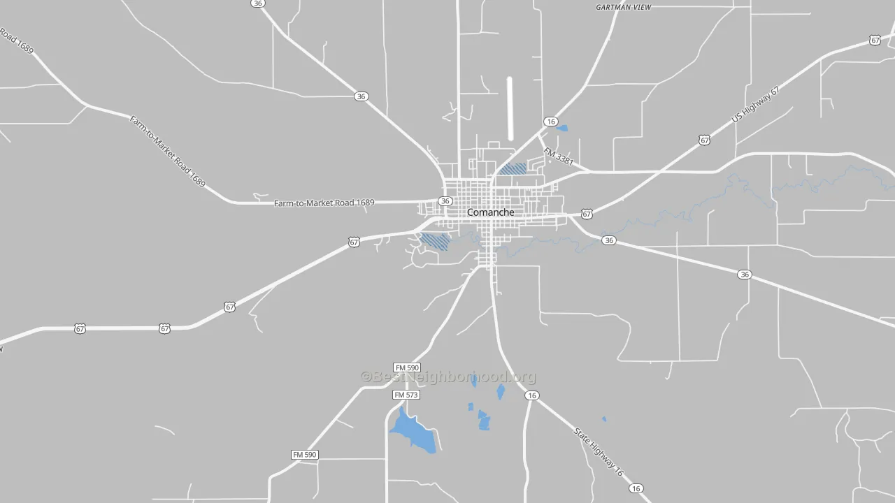 Transit Grade map of Democrat, TX