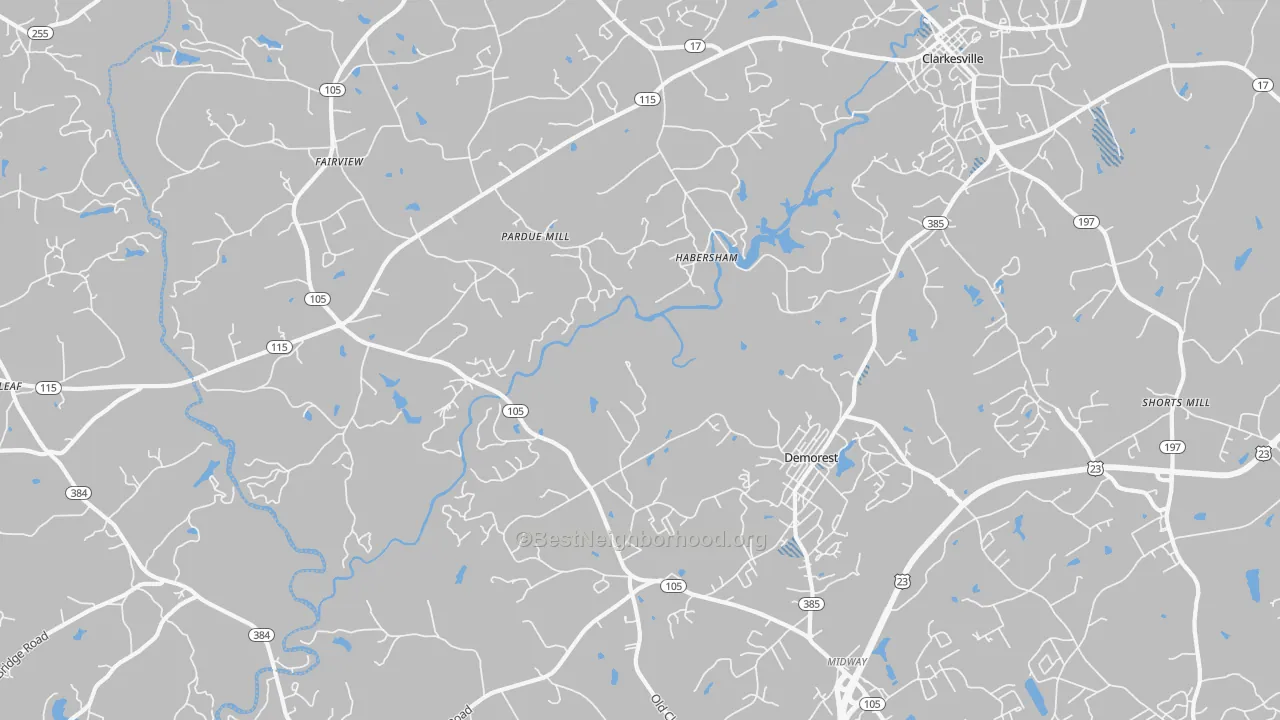 Transit Grade map of Demorest, GA