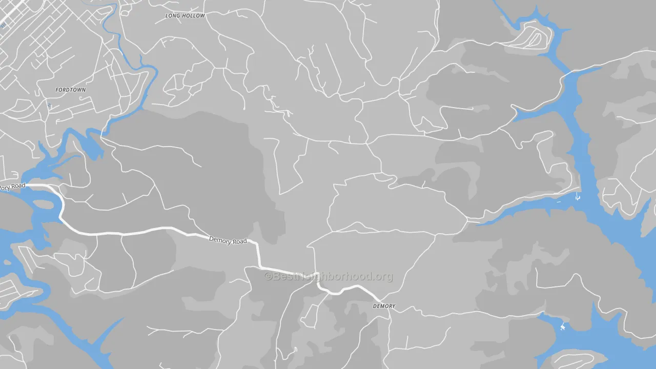 Transit Grade map of DeMory, TN