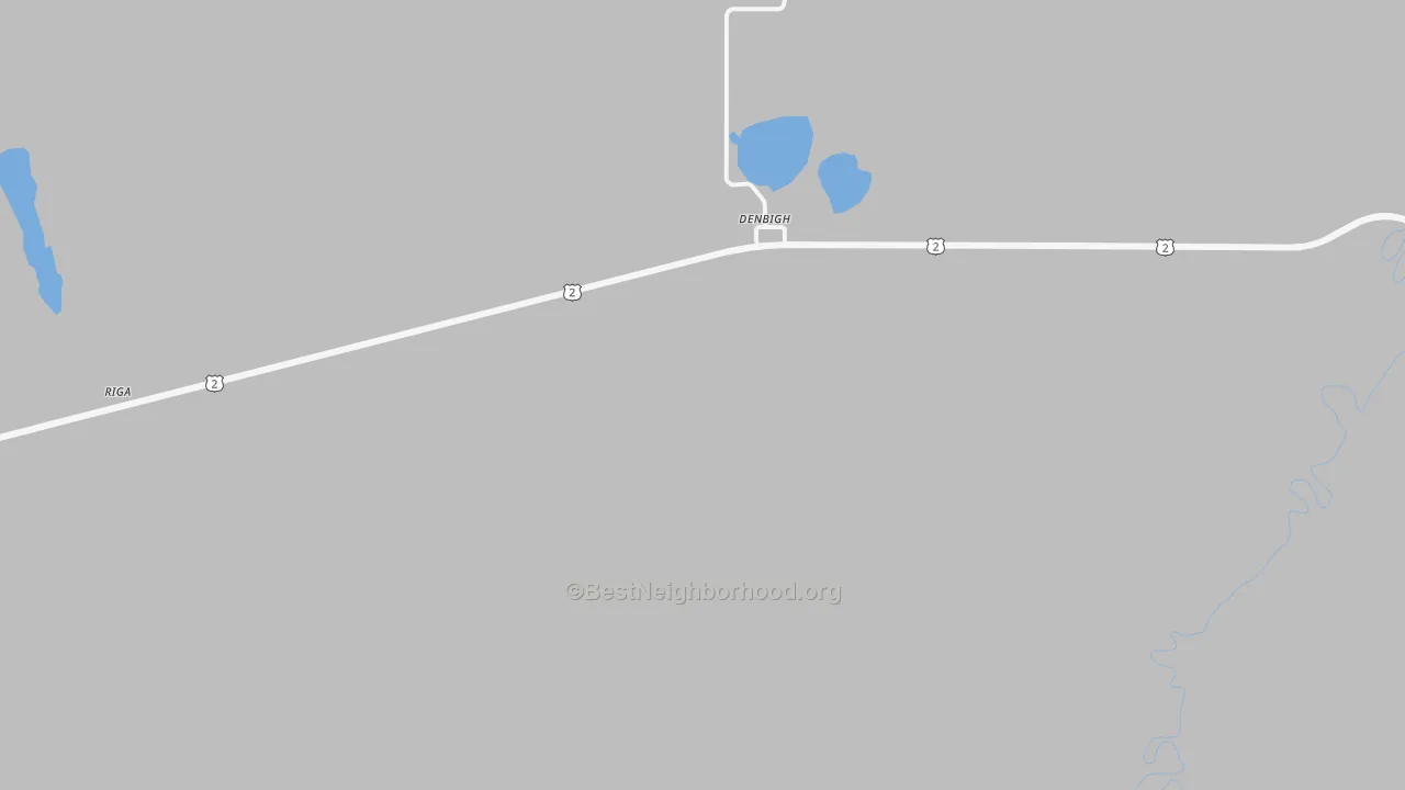 Transit Grade map of Denbigh, ND