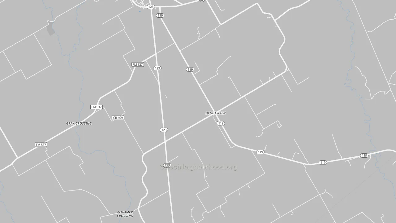 Transit Grade map of Denhawken, TX