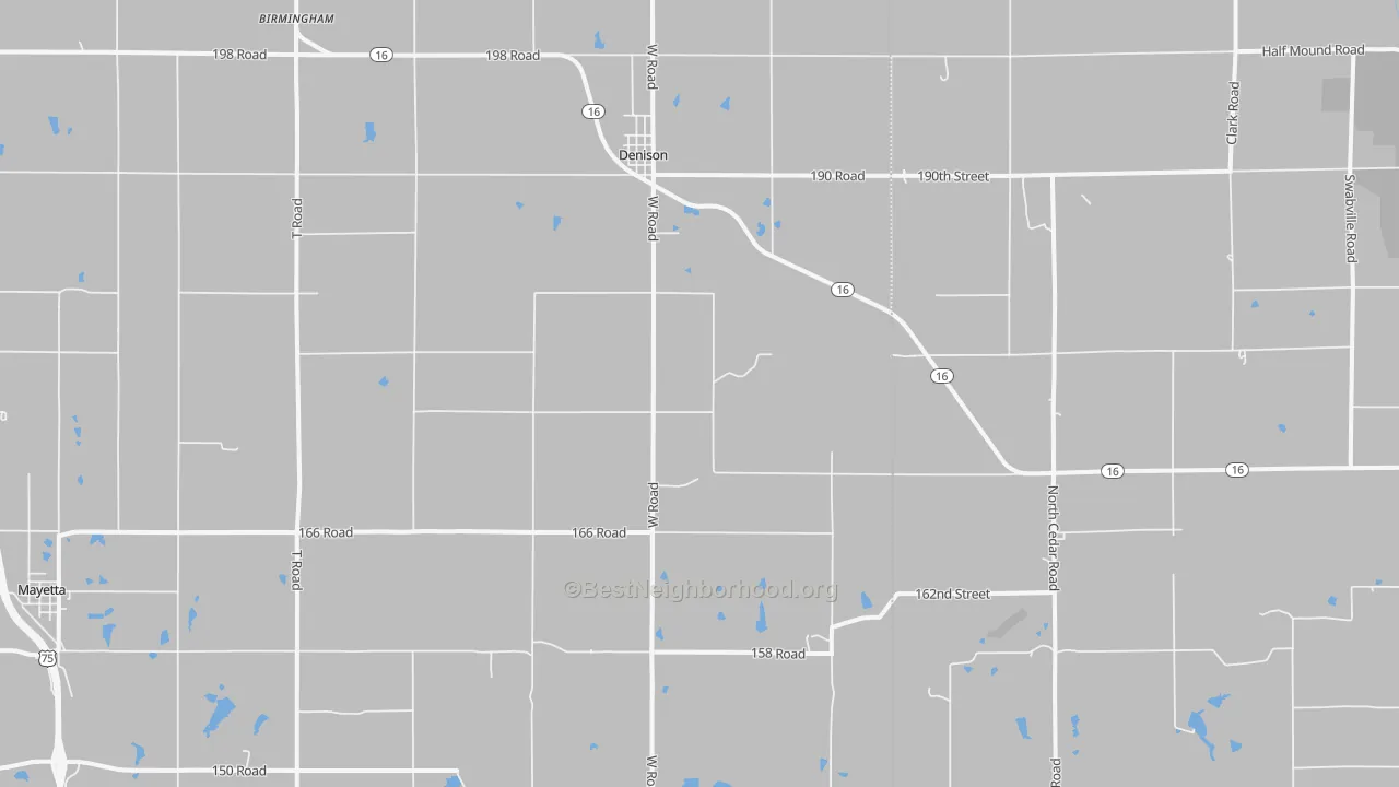 Transit Grade map of Denison, KS