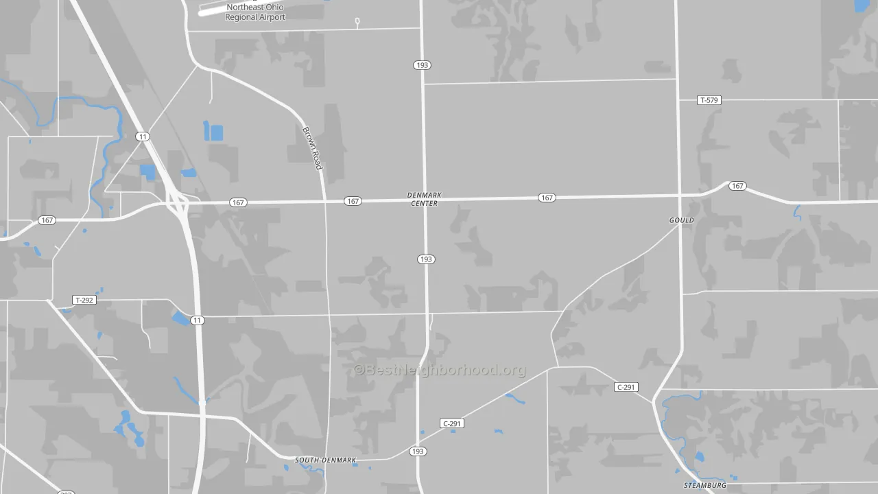 Transit Grade map of Denmark Center, OH