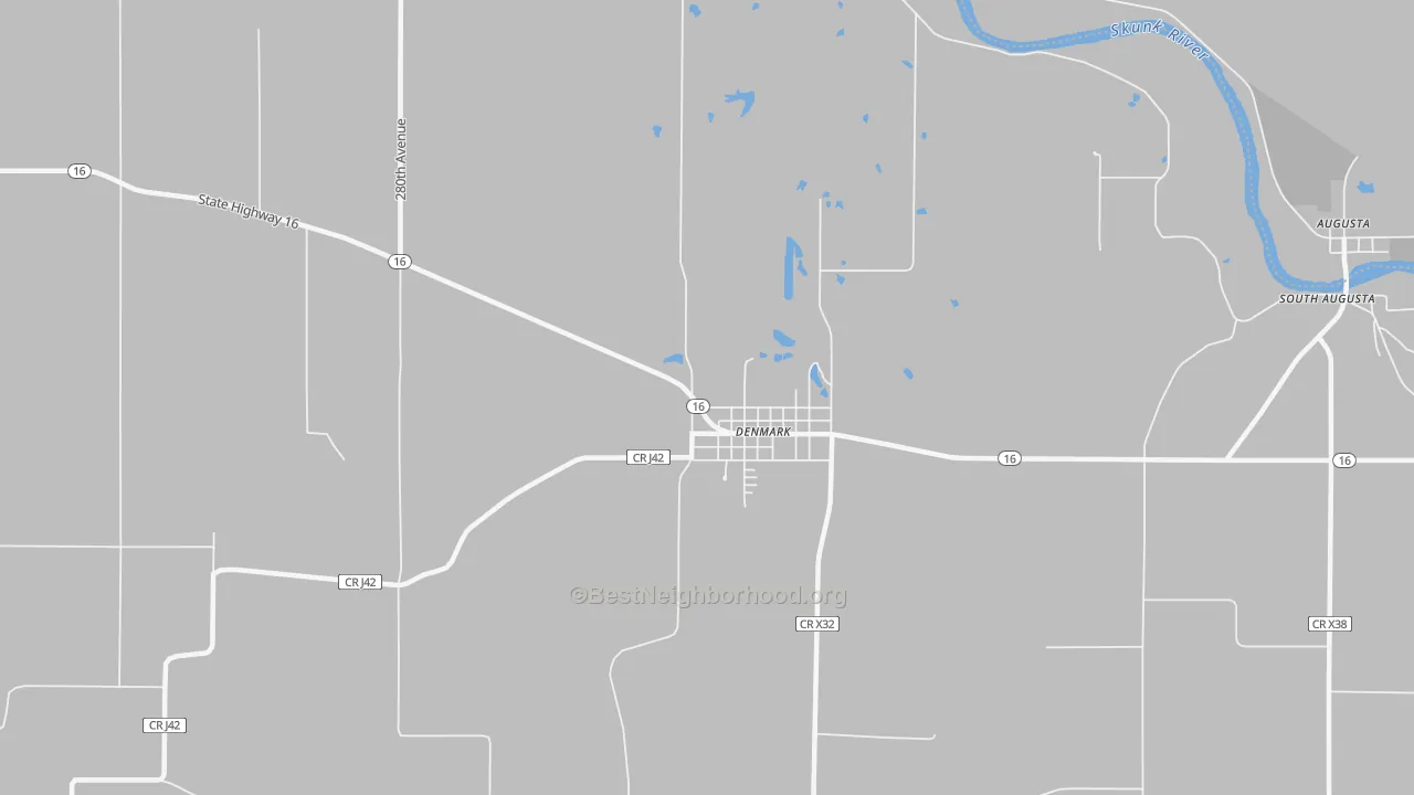 Transit Grade map of Denmark, IA