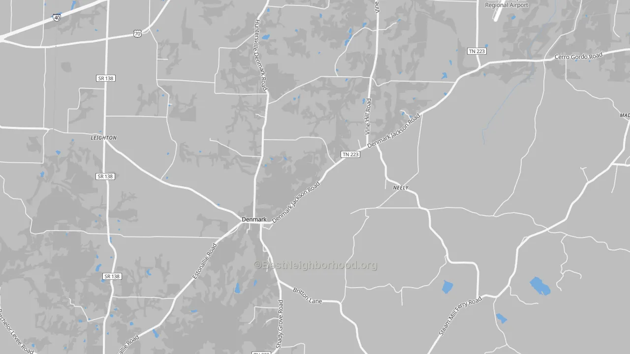 Transit Grade map of Denmark, TN