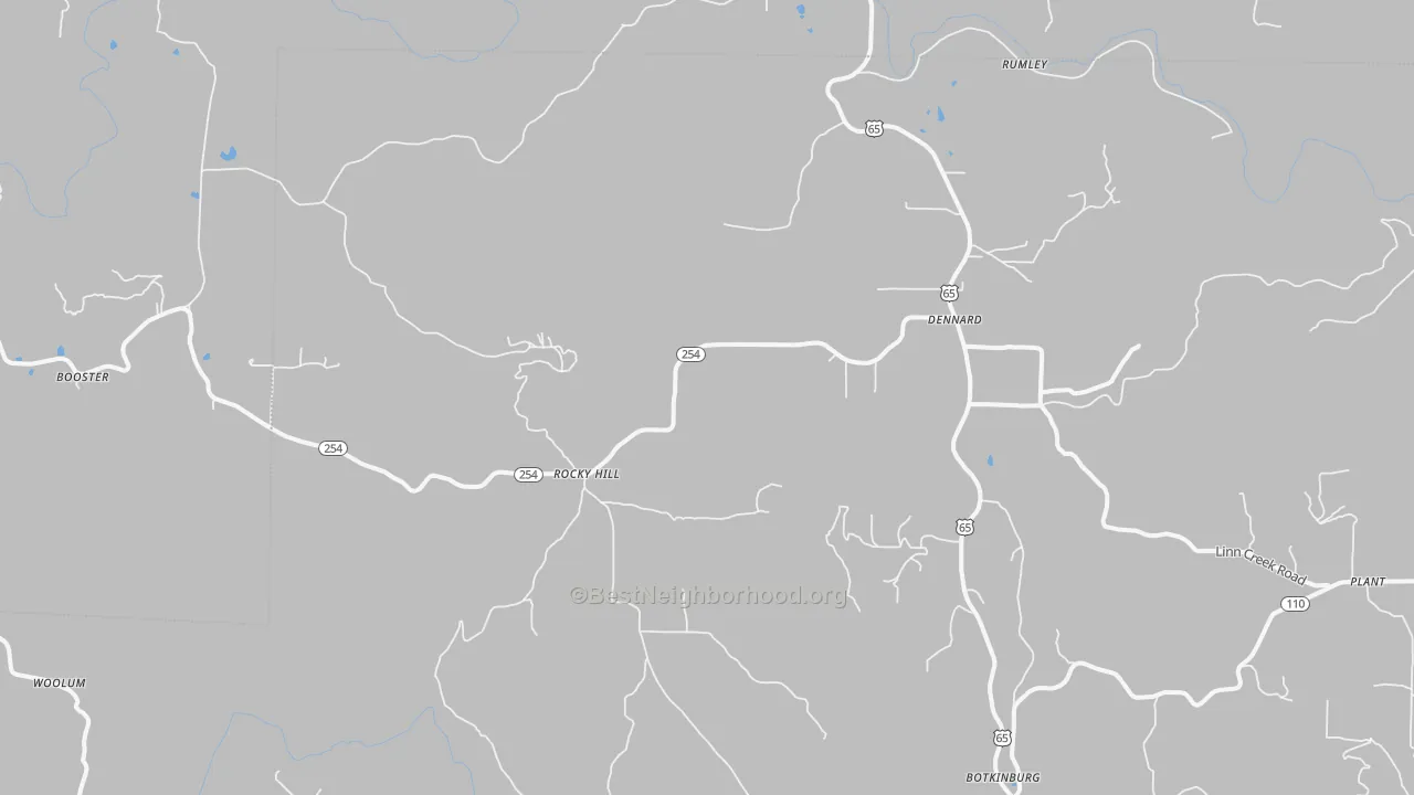 Transit Grade map of Dennard, AR