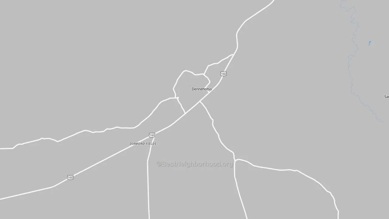 Transit Grade map of Dennehotso, AZ